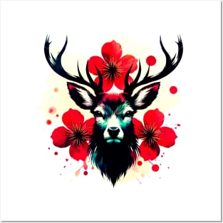 Flowerfull Deer. Posters and Art